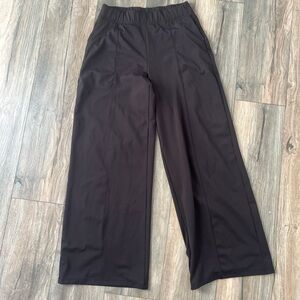 Wide Leg Black Pull-On Pants old navy soft trouser